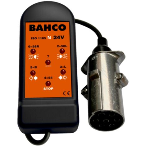 Bahco Steckdosen-Tester, 24 V - 7 PIN, für 24N-Steckdosen