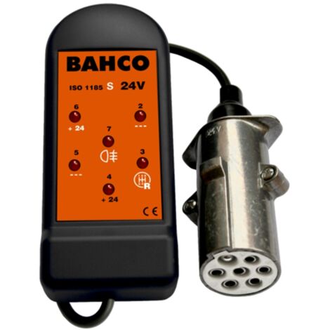 Bahco Steckdosen-Tester, 24 V - 7 PIN, für 24S-Steckdosen
