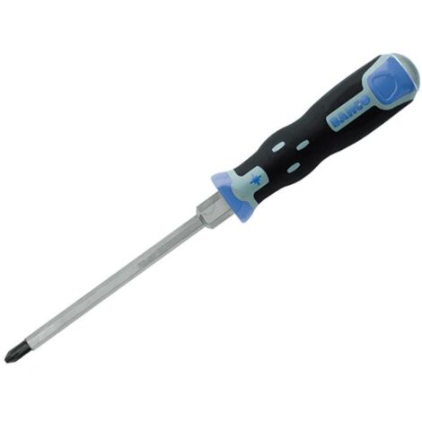 Bahco Tekno+ Through Shank Pozi Tip PZ2 Screwdriver, 125mm Length