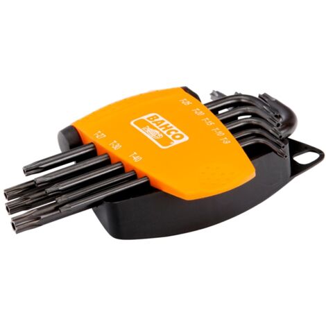 Bahco TORX TR (Tamper Resistant) Winkelschraubendreher-Satz, phosphatiert - 8-tlg.
