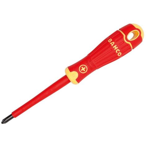 Bahco VDE Insulated Phillips and Cross-Head Screwdriver Set, PH2 x 100 mm with Multi-Component Handle