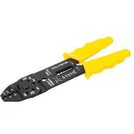 Bahco Zangen mit gelbem Griff für das Crimpen/Schneiden/Abisolieren 20 AWG - 10 AWG