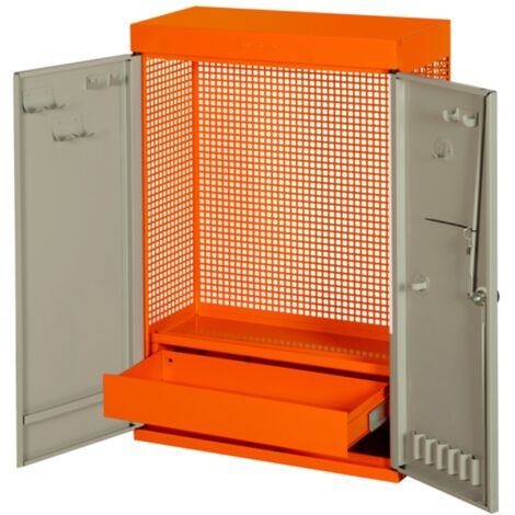 Bahco Zweitüriger Werkzeugschrank für Wandmontage, orange, 900 mm x 250 mm x 602 mm