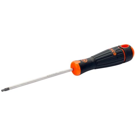 BahcoFIT TORX-Schraubendreher, manipulationssicher mit Gummigriff, TR10 x 75 mm