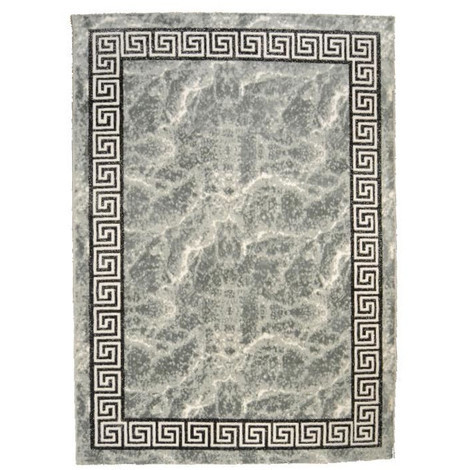 Bahia Tapis De Salon 120x170 Cm Gris Noir Et Or