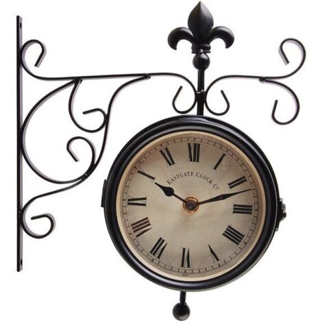 Bahnhofsuhr mit Thermometer TF005 Esschert Design