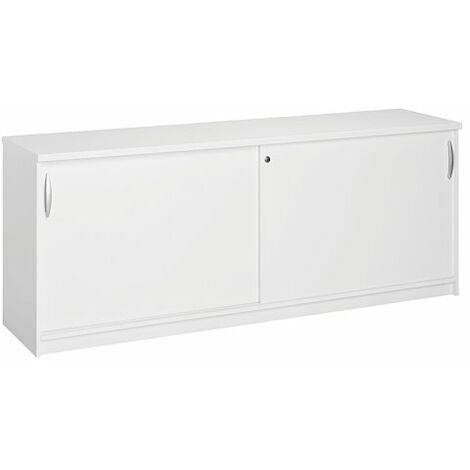 Bahut bois blanc à portes coulissantes Essens - Maxiburo