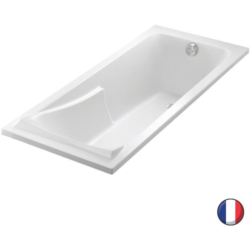 Baignoire droite Corvette confort Acrylique renforc&eacute;, 170 X 75