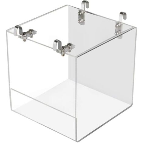 Baignoire à oiseaux avec crochet de suspension en métal pour la plupart des cages à oiseaux, perruches, calopsittes, Transparent-Fei Yu