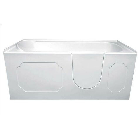 Baignoire à porte KASTRAKI 151x75x61 cm droit ou gauche - Porte & Robinetterie: droit - Blanc