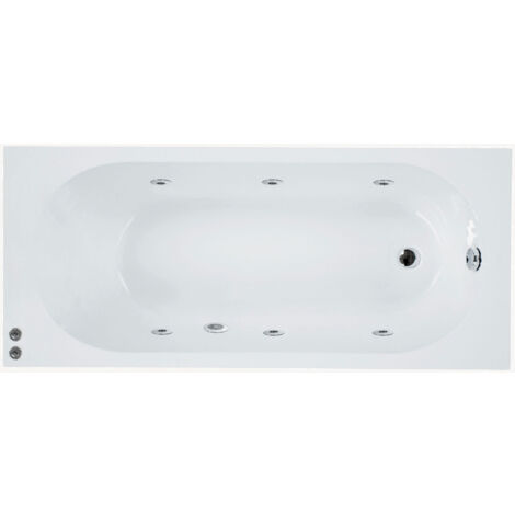 Baignoire acrylique sans tablier Confort 170 x 75 cm Blanc brillant - Serena