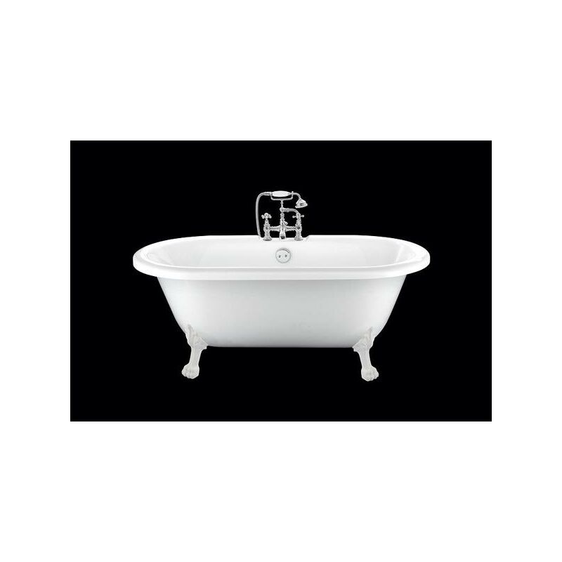 Rogier&mothes - Baignoire ancienne sur pieds chelsea Blanche 154 cm Pieds de Lion Blancs