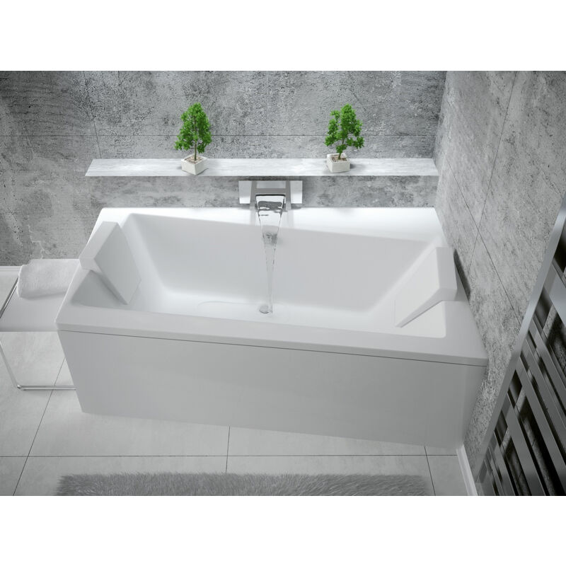 Azura Home Design - Baignoire angle droit zianigi avec tablier - 150cm