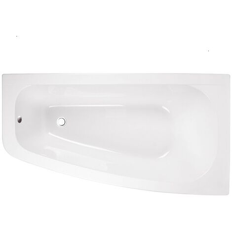 Baignoire asymétrique Droite - LUNA - 150 x 80 - avec Tablier - Repose Tête OFFERT
