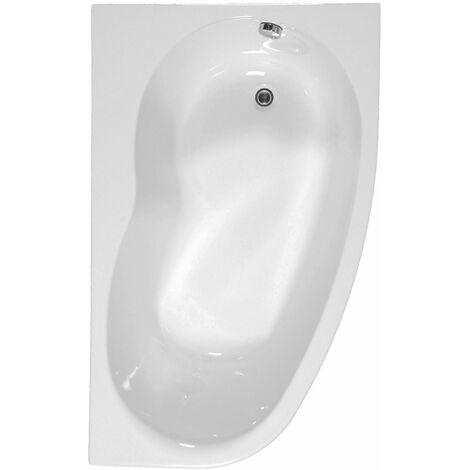 Baignoire asymétrique gauche ELBA DUO 160 x 100 cm - Allibert - Blanc