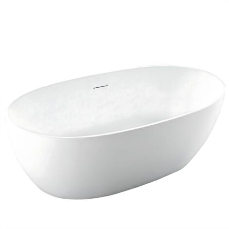 Baignoire Autoportante Rea Roma 170 White Capuchon cuivre brossé