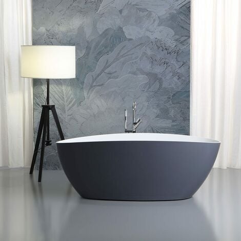 BAIGNOIRE AUTOPORTANTEDESIGN MODERNE GRIS RACHELE
