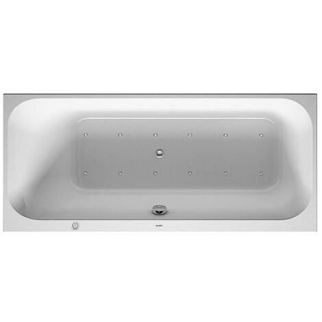 Baignoire Bain à remous rectangulaire HAPPY D.2 150 l 170x70 blanc 1 dossier incliné gauche Jet-Syst