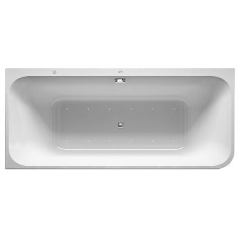 Baignoire Bain à remous rectangulaire HAPPY D.2 Ecke l 180 l 180x80 blanc, 2 dossiers Combi-Syst P