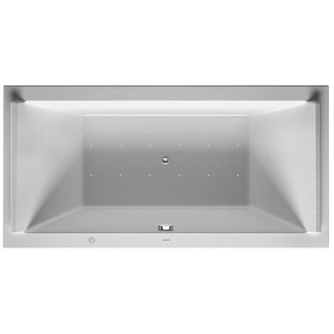 Baignoire Bain à remous rectangulaire STARCK 212 l 180x90 blanc, 2 dossiers Combi-Syst E