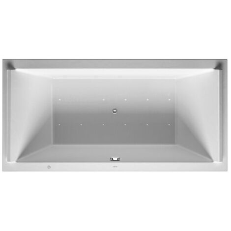 Baignoire Bain à remous rectangulaire STARCK 309 l 200x100 blanc, 2 dossiers Air-Syst