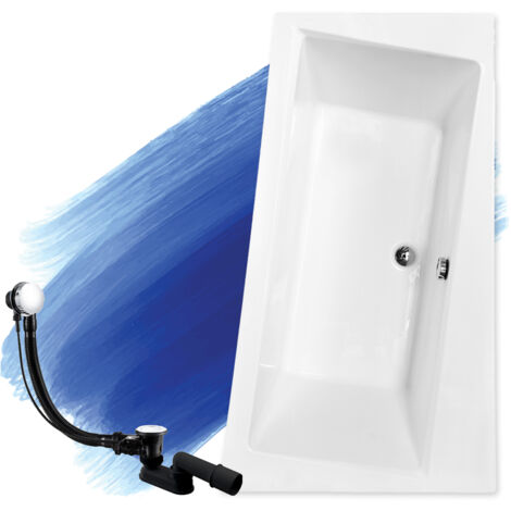 Baignoire Bain d'angle 150x90 Droite, Siphon de bain et pieds (support) - Set 3en1 - Fabriqué en UE - BADLAND INFINITY