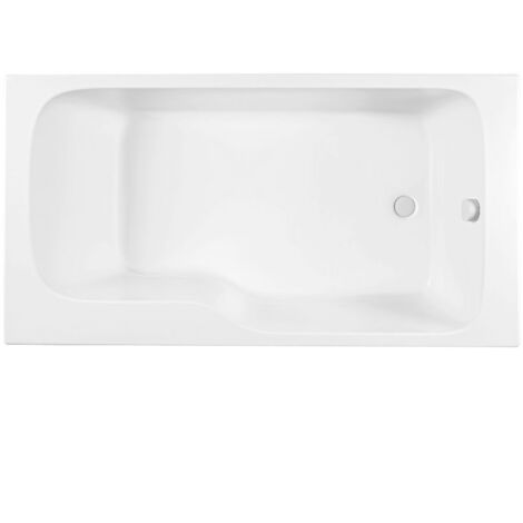 Baignoire bain douche JACOB DELAFON Malice, antidérapante Blanc mat - version droite
