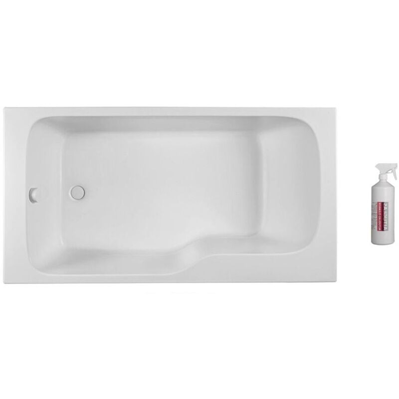 Jacob Delafon - Baignoire bain douche Malice antidérapante + nettoyant 160 x 85 version gauche