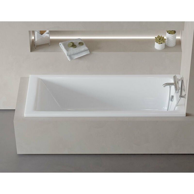 Sanycces - Baignoire rectangulaire encastrable bali blanc brillant 170x75