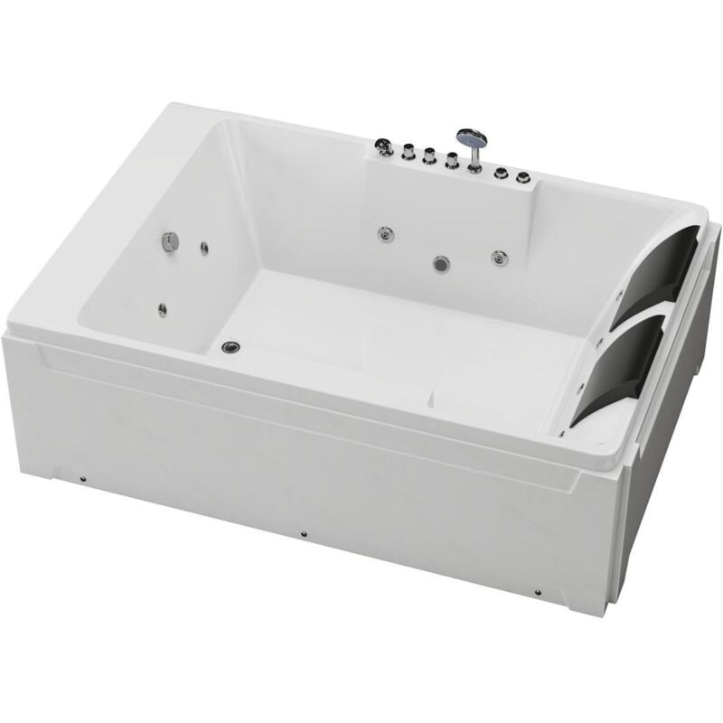 Vente-unique - Baignoire balnéo - 2 places - 515 l - 18212262 cm - Angle droit - thalassa
