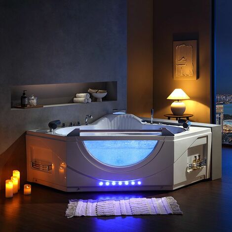 Baignoire balnéo Amazonia Whirlpool 44 jets + massages des cervicales