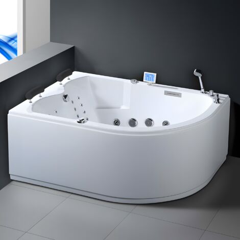 Baignoire balnéo asymétrique 170x120 cm SIRIUS GAUCHE IDYNAMIC