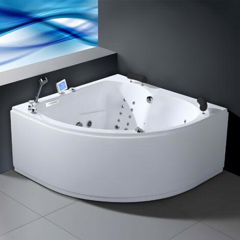 Baignoire balnéo d'angle 150x150 cm AQUA DROITE IDYNAMIC