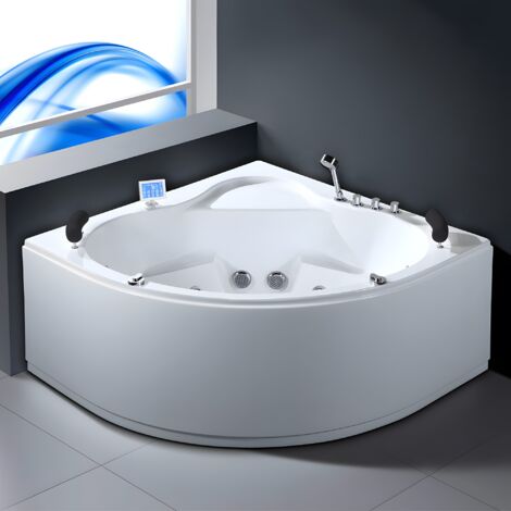 Baignoire balnéo d'angle 150x150 cm NEVIA IDYNAMIC