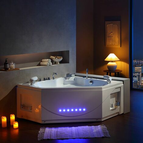 Baignoire balnéo Dubaï 47 jets + massage cervicales Whirlpool