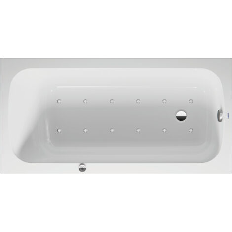 Baignoire balnéo Duravit Quatego, version à encastrer, simple