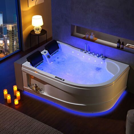 Baignoire balnéo Kalliste Droite 47 jets Whirlpool