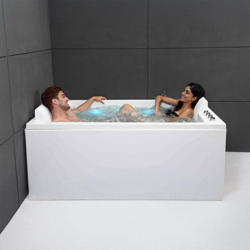 Spalina - Baignoire balnéo 2 places cetana duo Wave L170xl100xH63cm, by