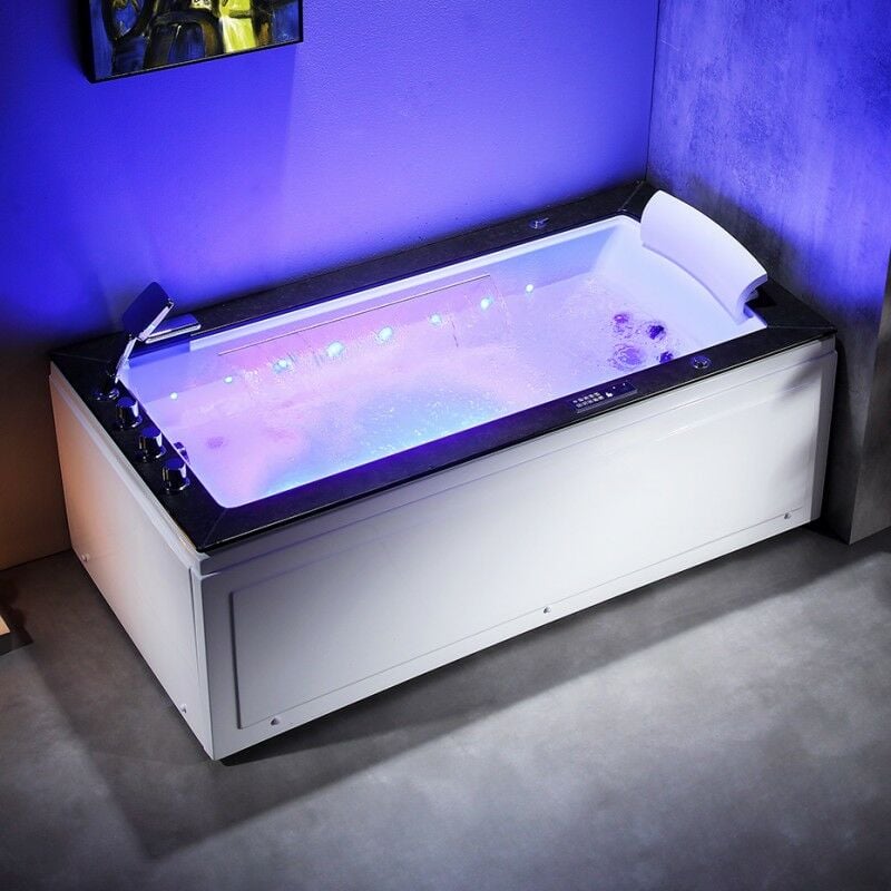 Boreal Sauna - Baignoire balneo lord solo max black 1 place archipel® 180X90 - gauche