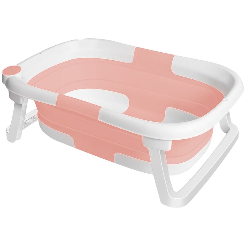 Baignoire Bébé Pliable - Idéal Pour Cadeau De Naissance Fille Ou Garçon - De La Naissance à 2 Ans - Rose
