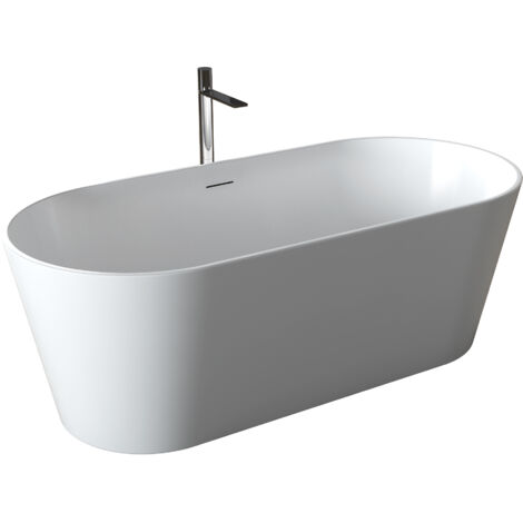BAIGNOIRE COMODA ADOSSEE 1590X740X560 EN ACRYLIQUE  BLANC BRILLANT +BONDE CLIC-CLAC