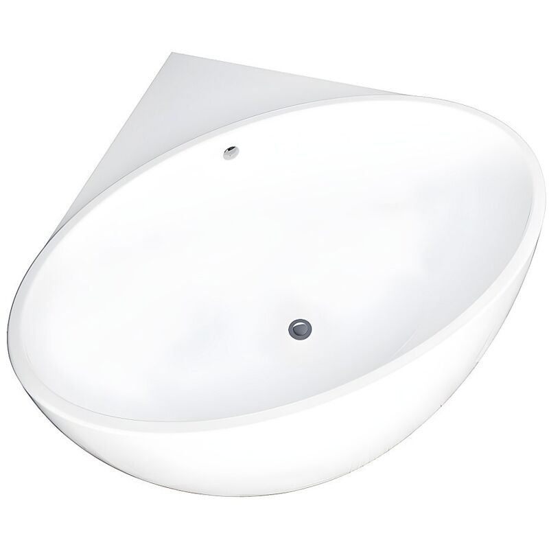 Vente-unique - Baignoire d'angle - 197 l - 127 x 127 x 58 cm - Blanche - Acrylique - gourami