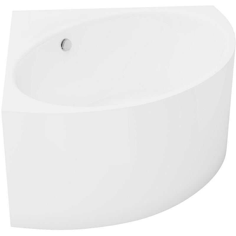 Vente-unique - Baignoire d'angle - 198 l - 120 x 120 x 63 cm - Blanche - Acrylique - cobitis