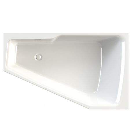Baignoire d'angle acrylique RIHO RETHINK SPACE M 170x90 cm-Blanc-Gauche-Blanc-90 --