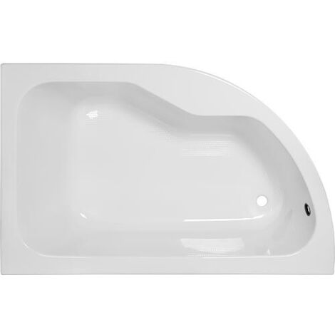 Baignoire d’angle Andelle arrondie à gauche lxhxp : 1600x435x1000mm Contenu : 243l, acrylique