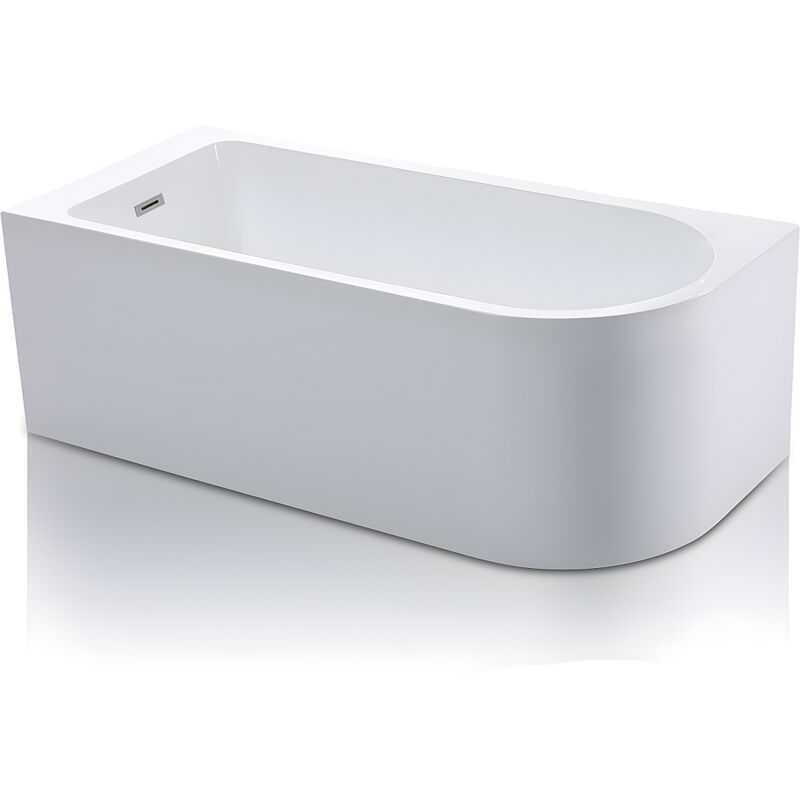 Vente-unique - Baignoire d'angle - 240L - 170 x 75 x 58 cm - Blanche - Angle gauche - anika