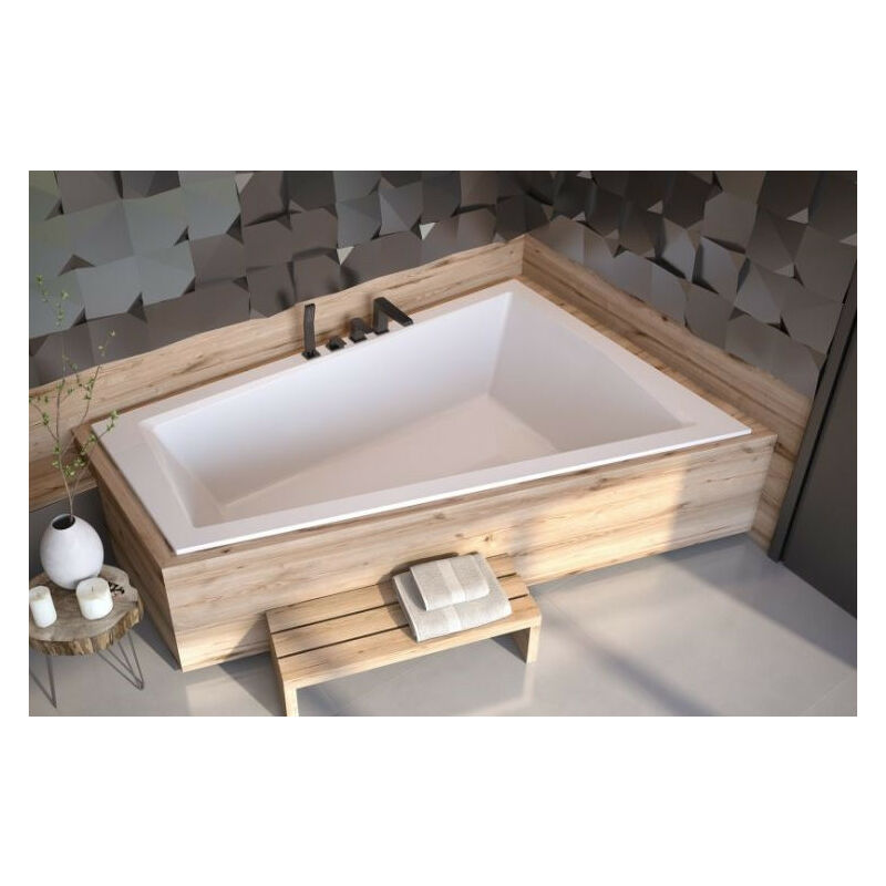 Azura Home Design - Baignoire d'angle Droit ultima duo 170 ou 180 cm ultra-slim - 170cm