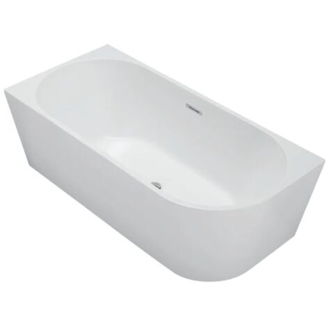 Baignoire d’angle gauche – 170 x 75 cm – Blanc brillant – LUXA