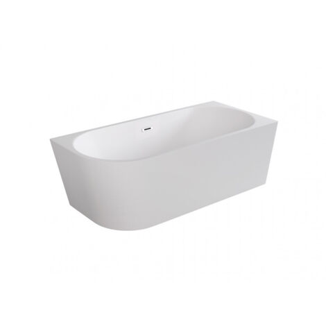 Baignoire d’angle gauche blanc avec bonde chrome 150x75 ZOYA