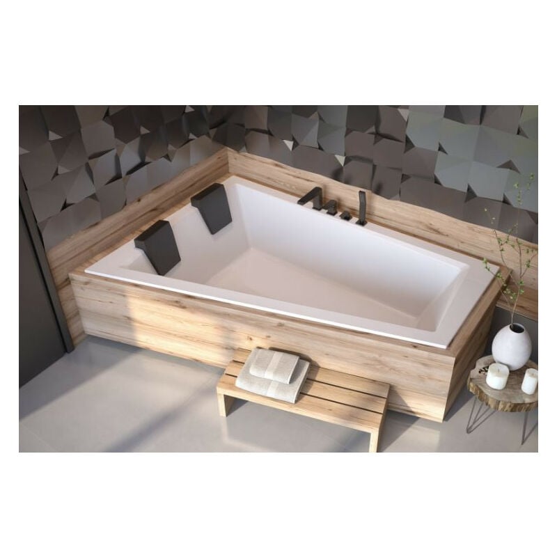 Azura Home Design - Baignoire d'angle Gauche ultima duo 170 ou 180 cm ultra-slim - 170cm